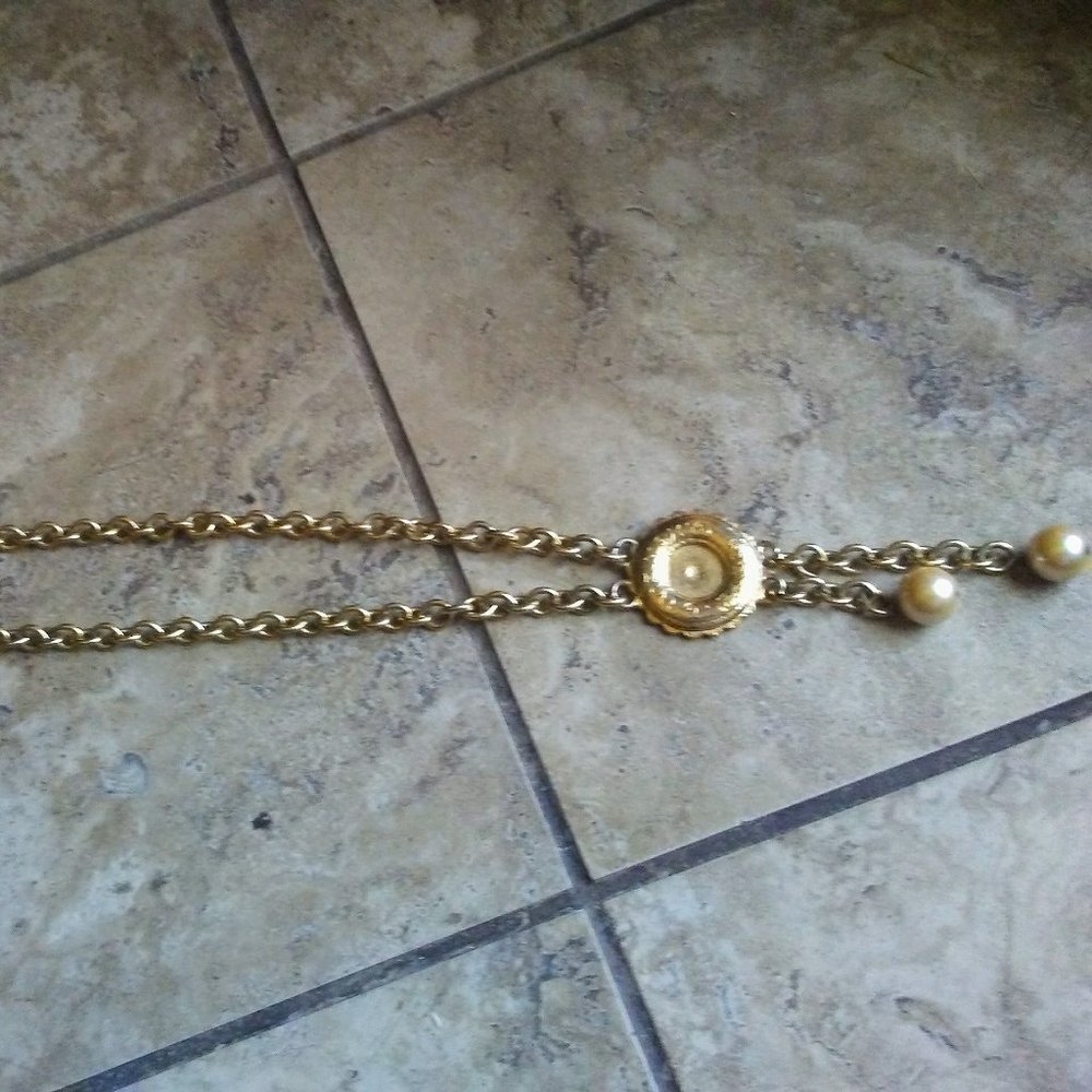 SOLD Vintage Givenchy NY PARIS Gold Necklace - Picture 2 of 7